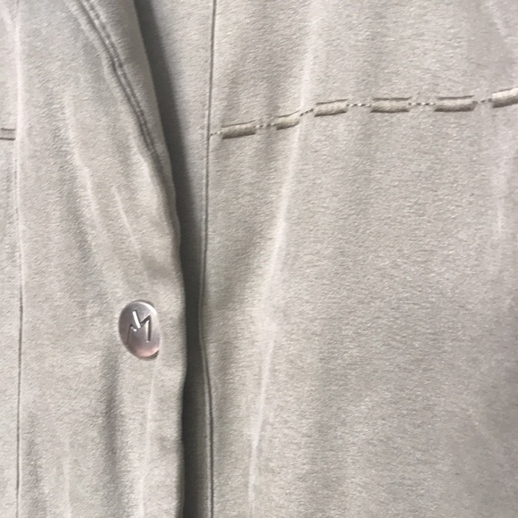 Luba Sage Green Microsuede Embroidered Coat 6 - Picture 3 of 16